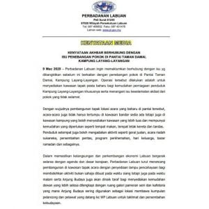 Kenyataan akhbar berhubung dengan isu penebangan pokok di pantai taman damai, kg layang-layangan